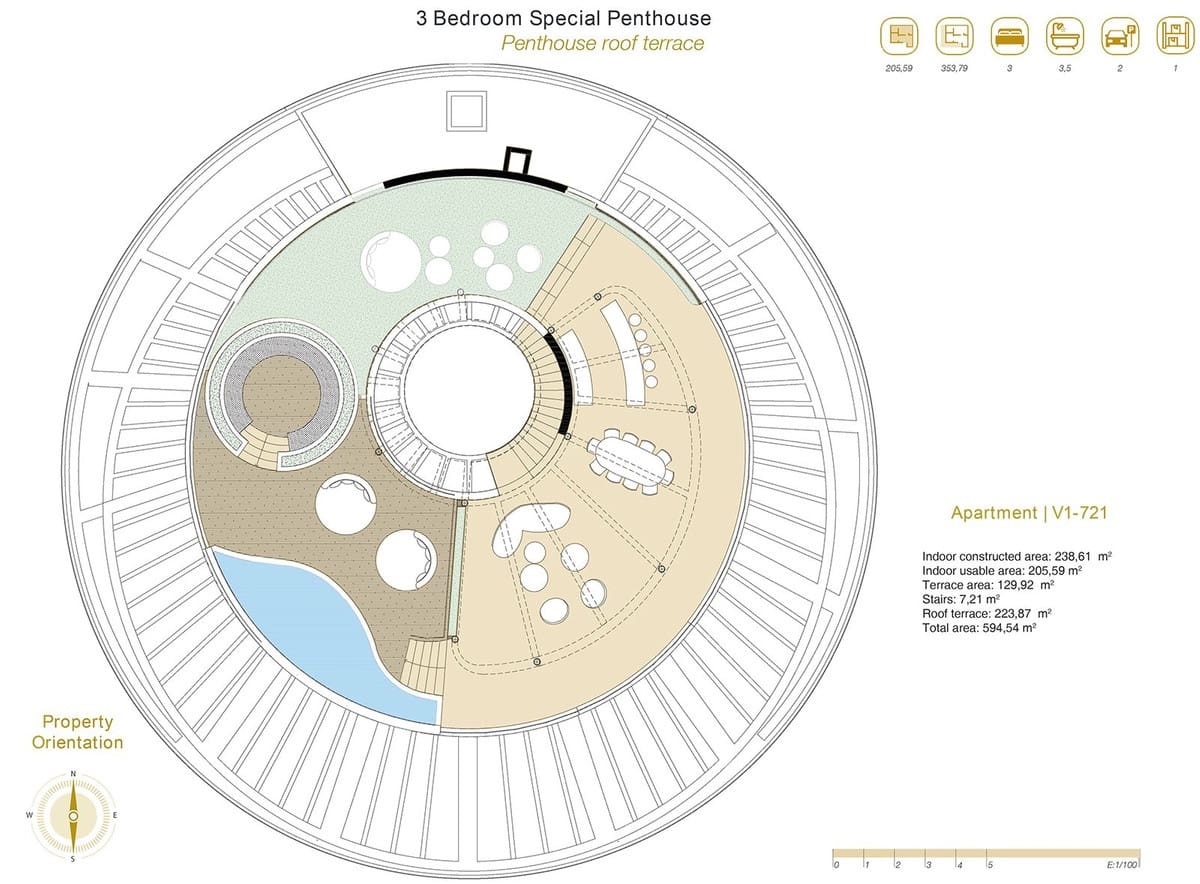 3 soveværelse Penthouse til salg i El Madronal med swimmingpool - € 4.299.500 (Ref: 8442135)
