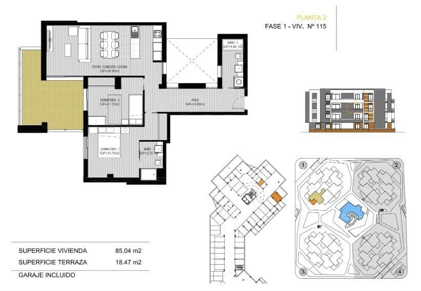 2 soverom Leilighet til salgs i Orihuela Costa med svømmebasseng garasje - € 239 900 (Ref: 5300068)