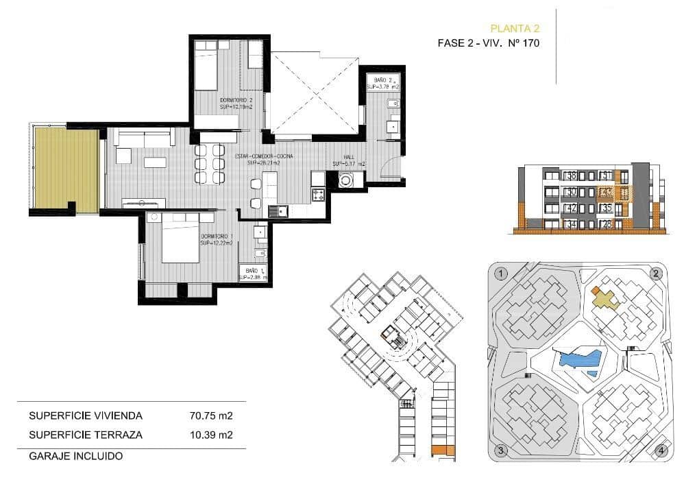 2 soverom Leilighet til salgs i Orihuela Costa med svømmebasseng garasje - € 239 900 (Ref: 5300068)