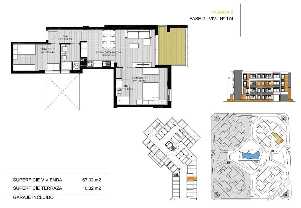 2 soverom Leilighet til salgs i Orihuela Costa med svømmebasseng garasje - € 239 900 (Ref: 5300068)