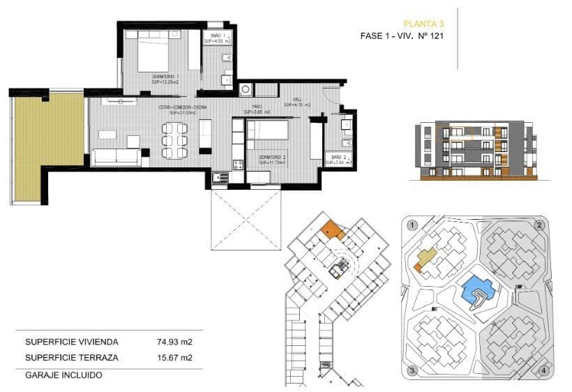 2 soverom Leilighet til salgs i Orihuela Costa med svømmebasseng garasje - € 239 900 (Ref: 5300068)