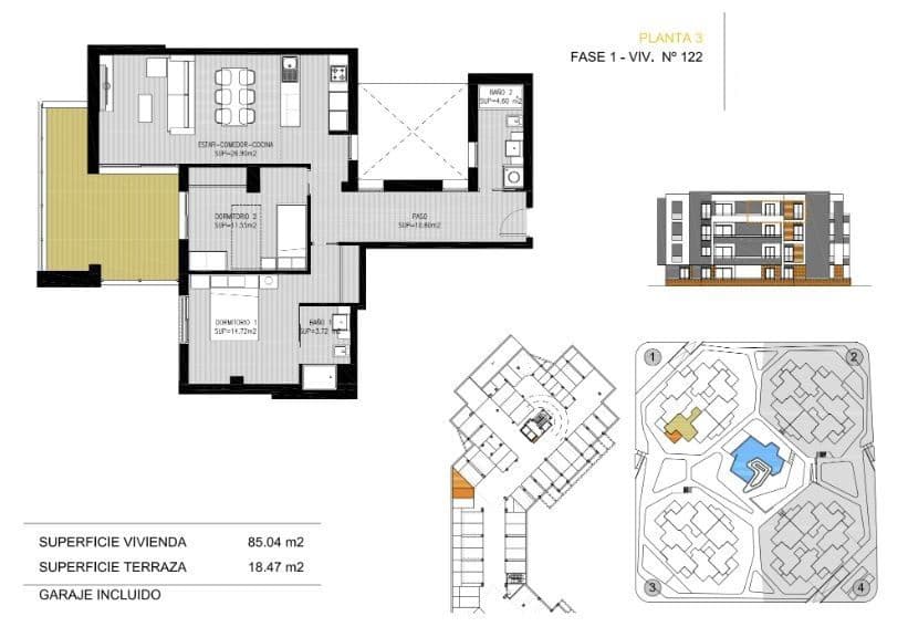 2 soverom Leilighet til salgs i Orihuela Costa med svømmebasseng garasje - € 239 900 (Ref: 5300068)