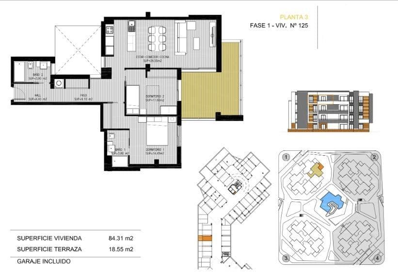 2 soverom Leilighet til salgs i Orihuela Costa med svømmebasseng garasje - € 239 900 (Ref: 5300068)