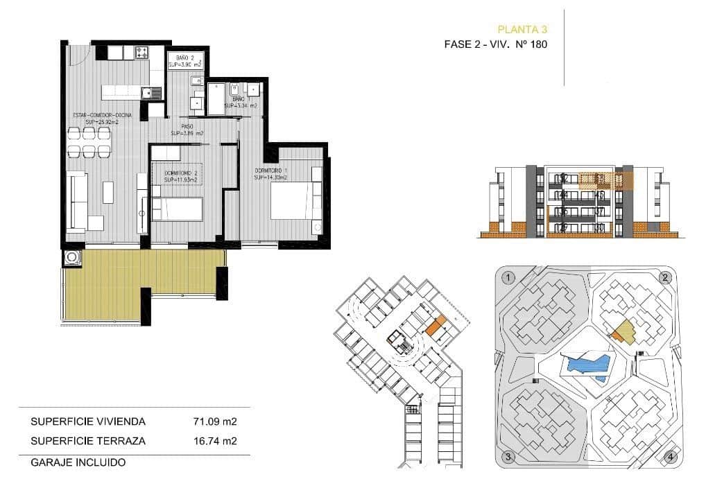 2 soverom Leilighet til salgs i Orihuela Costa med svømmebasseng garasje - € 239 900 (Ref: 5300068)