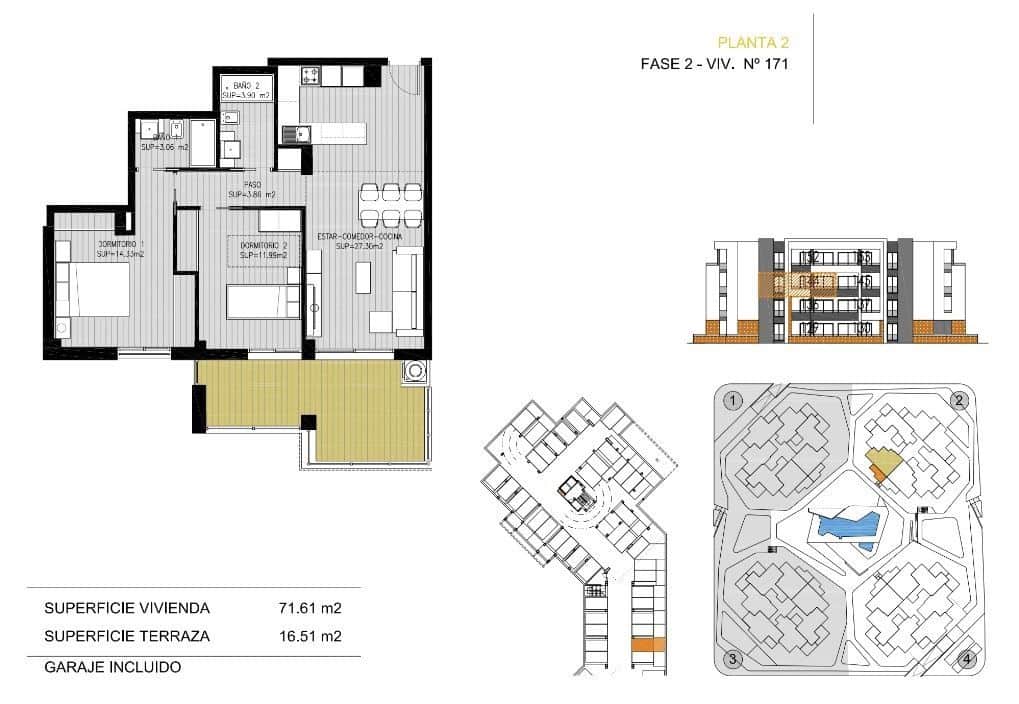 2 soverom Leilighet til salgs i Orihuela Costa med svømmebasseng garasje - € 239 900 (Ref: 5300068)