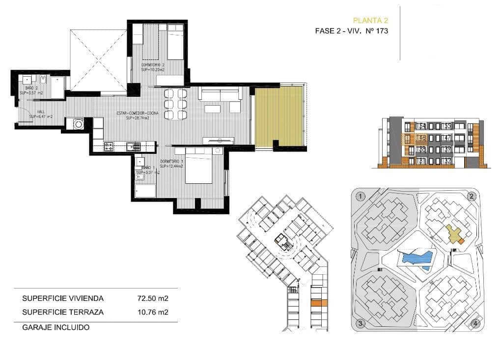 2 soverom Leilighet til salgs i Orihuela Costa med svømmebasseng garasje - € 239 900 (Ref: 5300068)