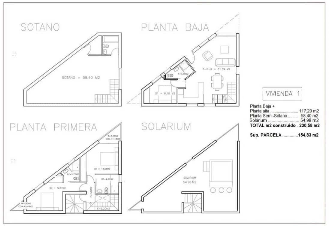 3 soverom Villa til salgs i Torrevieja med svømmebasseng garasje - € 660 000 (Ref: 7539955)
