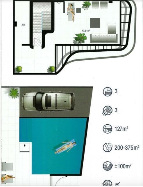 3 makuuhuone Huvila myytävänä paikassa San Fulgencio mukana uima-altaan 
autotalli - 449 000 € (Ref: 9326022)