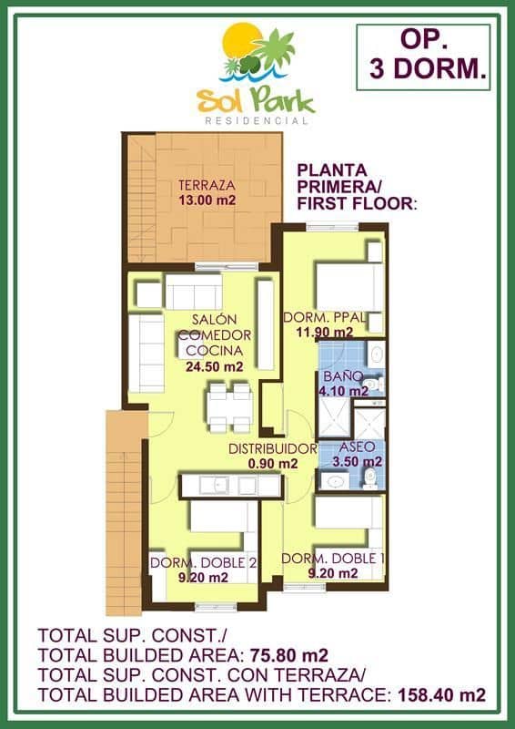 3 makuuhuone Huoneisto myytävänä paikassa Torrevieja mukana uima-altaan - 259 900 € (Ref: 9468167)