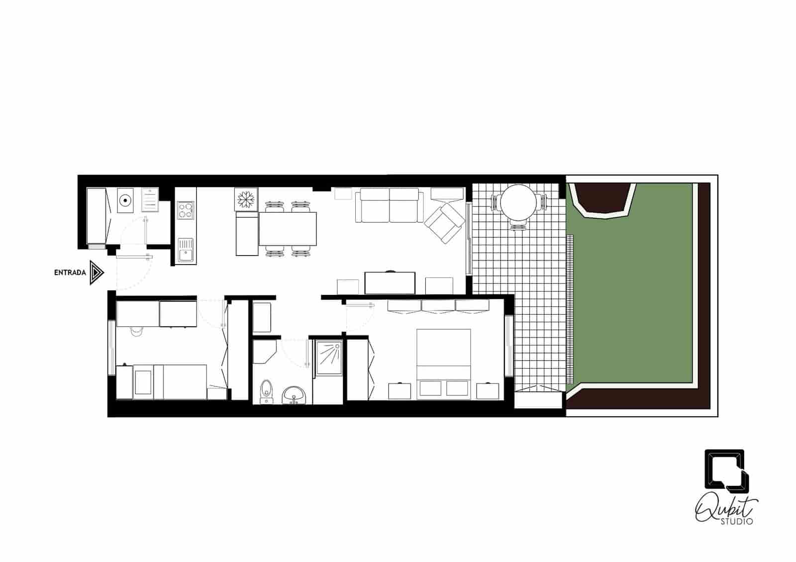 2 Zimmer Wohnung zu vermieten in Adeje mit Pool Garage - 1.280 € (Ref: 2224694)