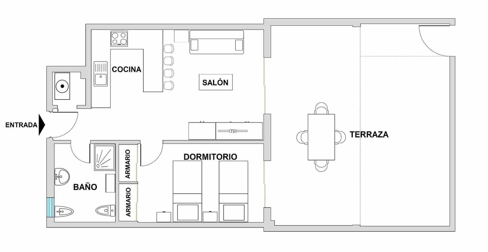 1 bedroom Apartment for rent in Los Cristianos with pool - € 1,500 (Ref: 5852103)