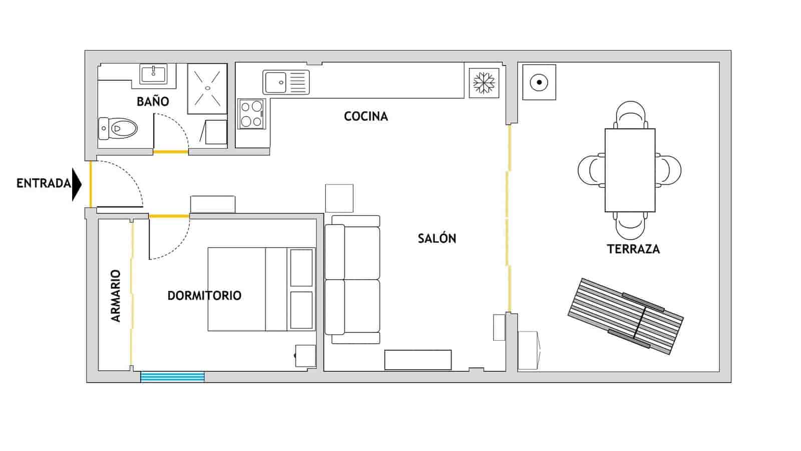 1 sovrum Lägenhet att hyra i Arona - 990 € (Ref: 6090633)