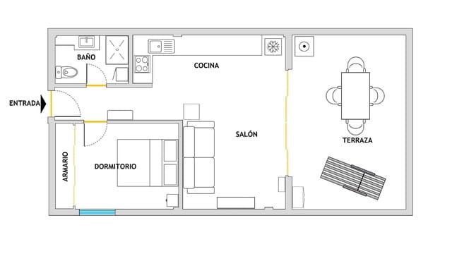 1 sovrum Lägenhet att hyra i Costa del Silencio, Arona - 990 € (Ref: 6090633)