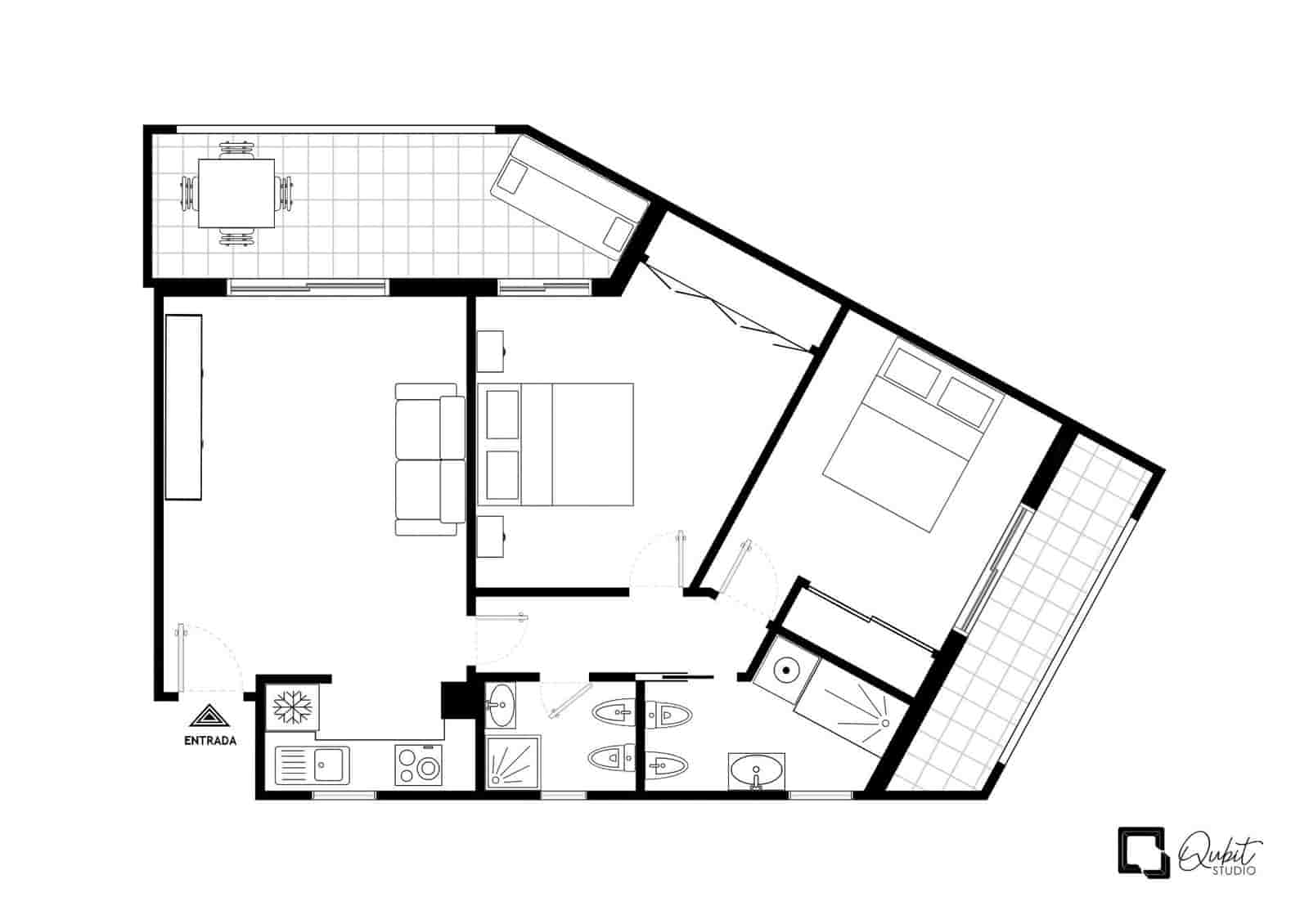 2 makuuhuone Asunto vuokrattavana paikassa Los Cristianos mukana uima-altaan - 1 660 € (Ref: 9625340)