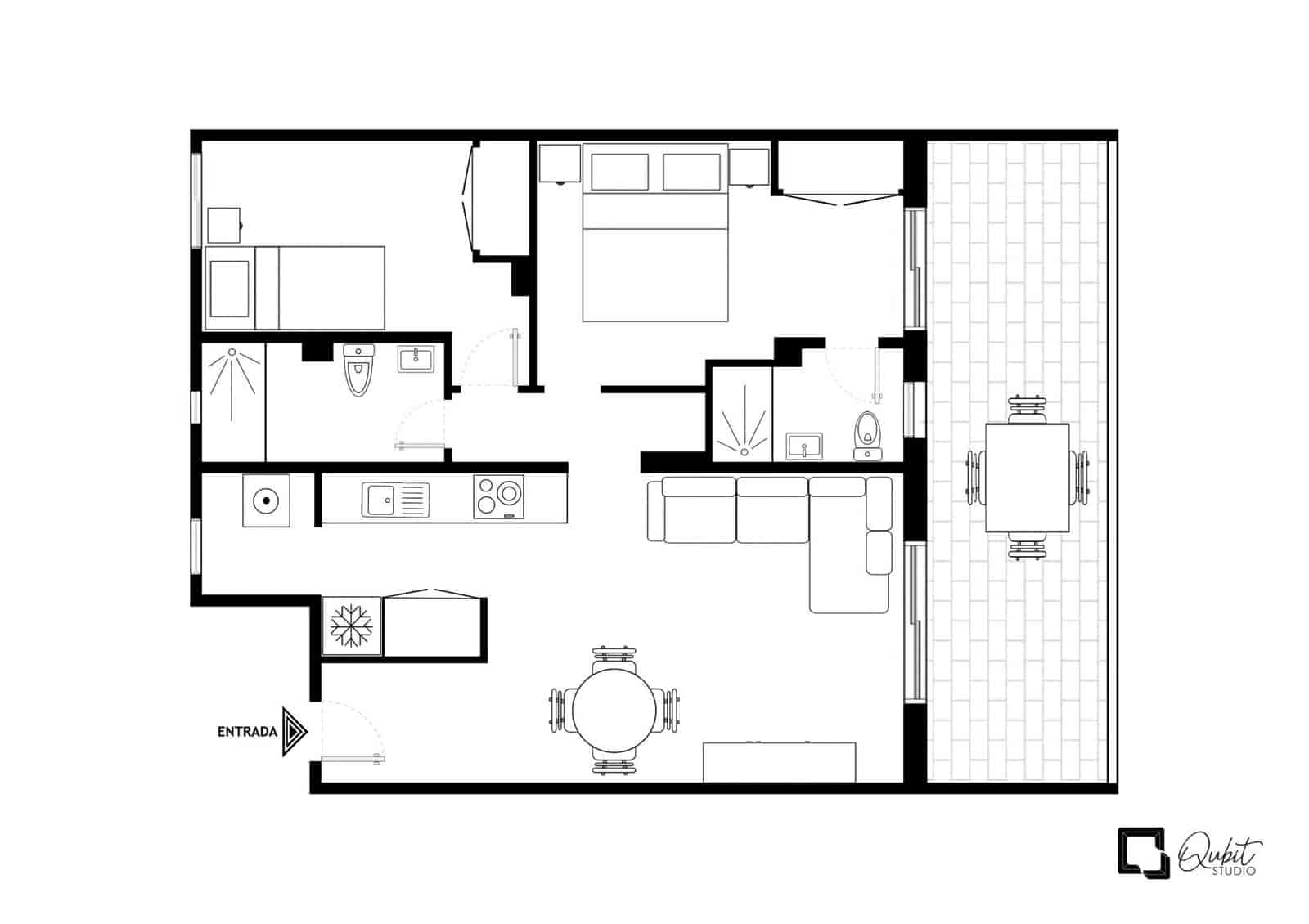 Piso de 2 habitaciones en Los Abrigos en alquiler con garaje - 1.540 € (Ref: 9816994)