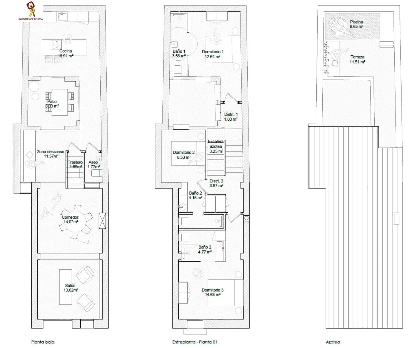 1 quarto Casa em Banda para venda em Benissa com garagem - 150 000 € (Ref: 9550769)