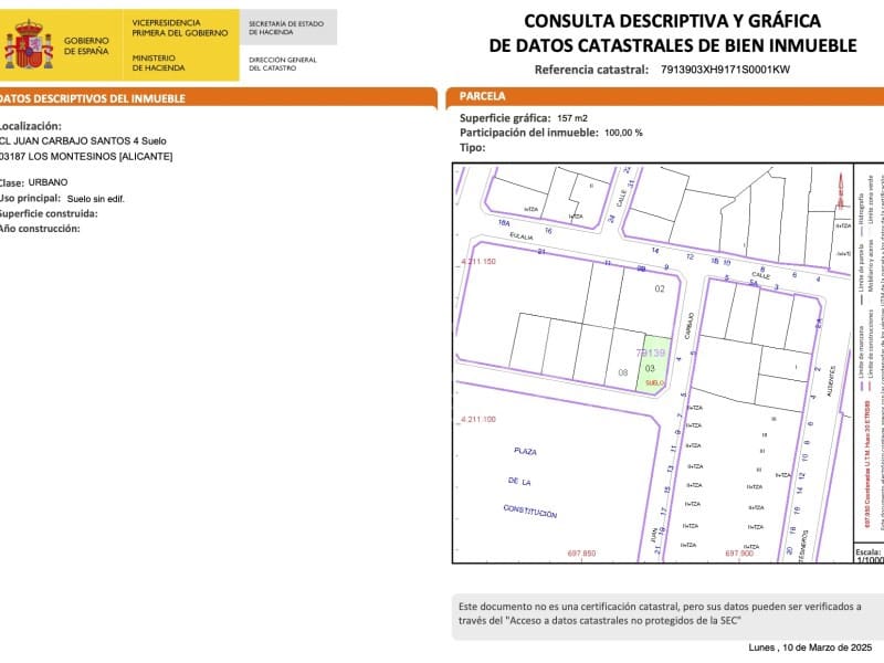 Bouwgrond te koop in Los Montesinos - € 95.000 (Ref: 6569690)