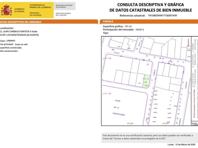 Bouwgrond te koop in Los Montesinos - € 95.000 (Ref: 6569690)