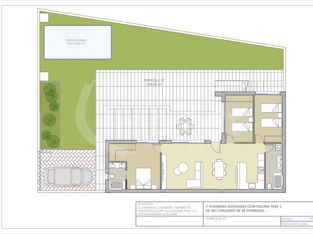 Chalet de 3 habitaciones en Los Montesinos en venta con piscina - 399.900 € (Ref: 8331706)