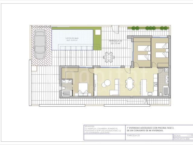 Chalet de 3 habitaciones en Los Montesinos en venta con piscina - 399.900 € (Ref: 8331706)