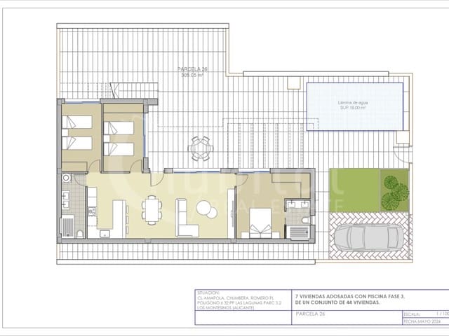 Chalet de 3 habitaciones en Los Montesinos en venta con piscina - 399.900 € (Ref: 8331706)