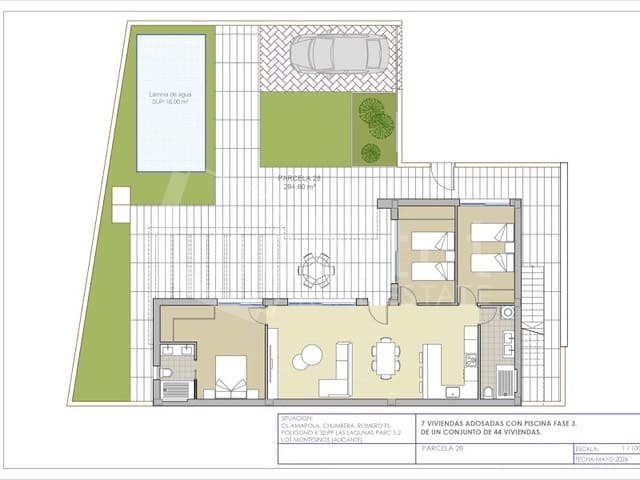 Chalet de 3 habitaciones en Los Montesinos en venta con piscina - 399.900 € (Ref: 8331706)