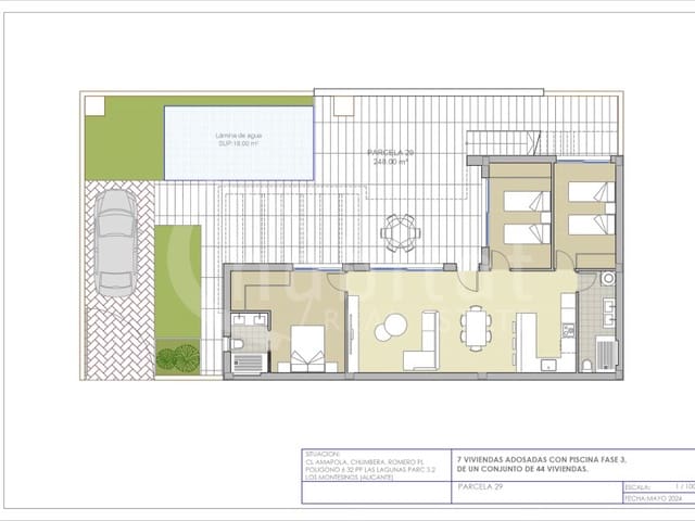 Chalet de 3 habitaciones en Los Montesinos en venta con piscina - 399.900 € (Ref: 8331706)
