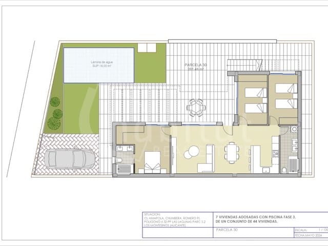 Chalet de 3 habitaciones en Los Montesinos en venta con piscina - 399.900 € (Ref: 8331706)