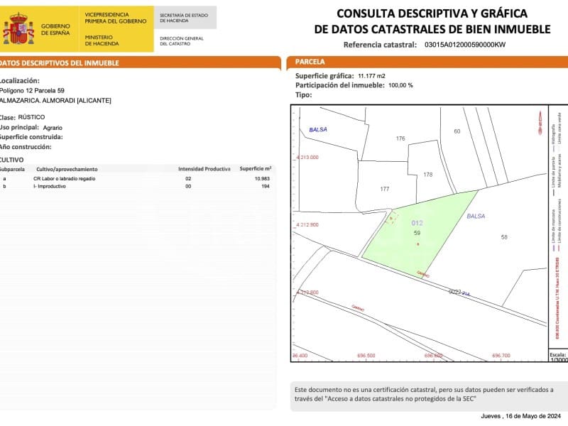 Grond te koop in Los Montesinos - € 180.000 (Ref: 8429206)