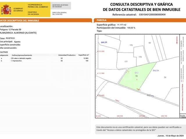 Grond te koop in Los Montesinos - € 180.000 (Ref: 8429206)