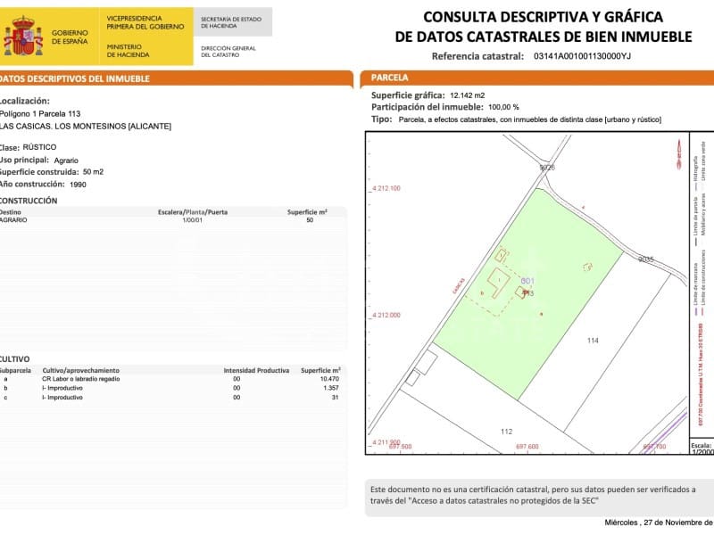 Finca/Hus på landet till salu i Los Montesinos - 1 100 000 € (Ref: 8843542)