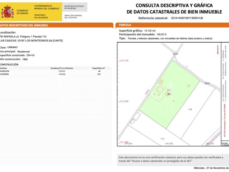 Finca/Hus på landet till salu i Los Montesinos - 1 100 000 € (Ref: 8843542)