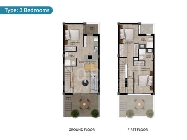 2 chambre Maison de Ville à vendre à Dolores avec piscine - 259 000 € (Ref: 8855148)