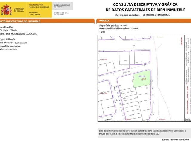 Bouwgrond te koop in Los Montesinos - € 284.000 (Ref: 8869799)