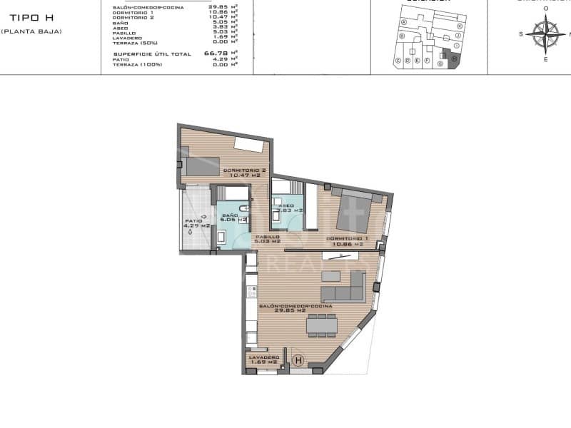 2 chambre Appartement à vendre à Algorfa - 164 425 € (Ref: 9192677)