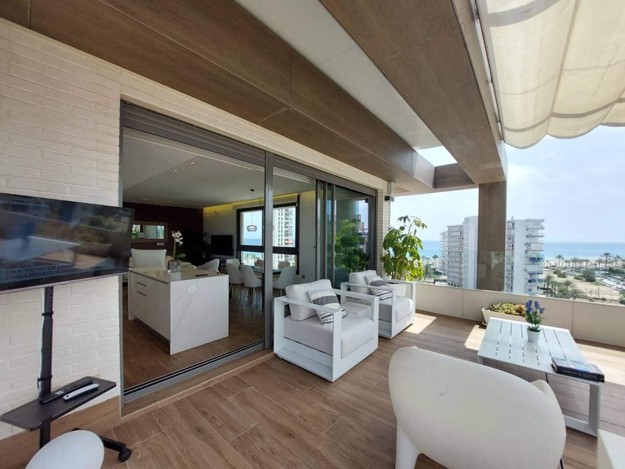 3 soverom Penthouse til leie i Alicante by med svømmebasseng garasje - € 3 500 (Ref: 10012732)