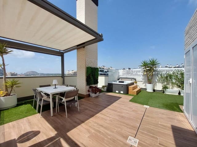 3 soverom Penthouse til leie i Alicante by med svømmebasseng garasje - € 3 500 (Ref: 10012732)