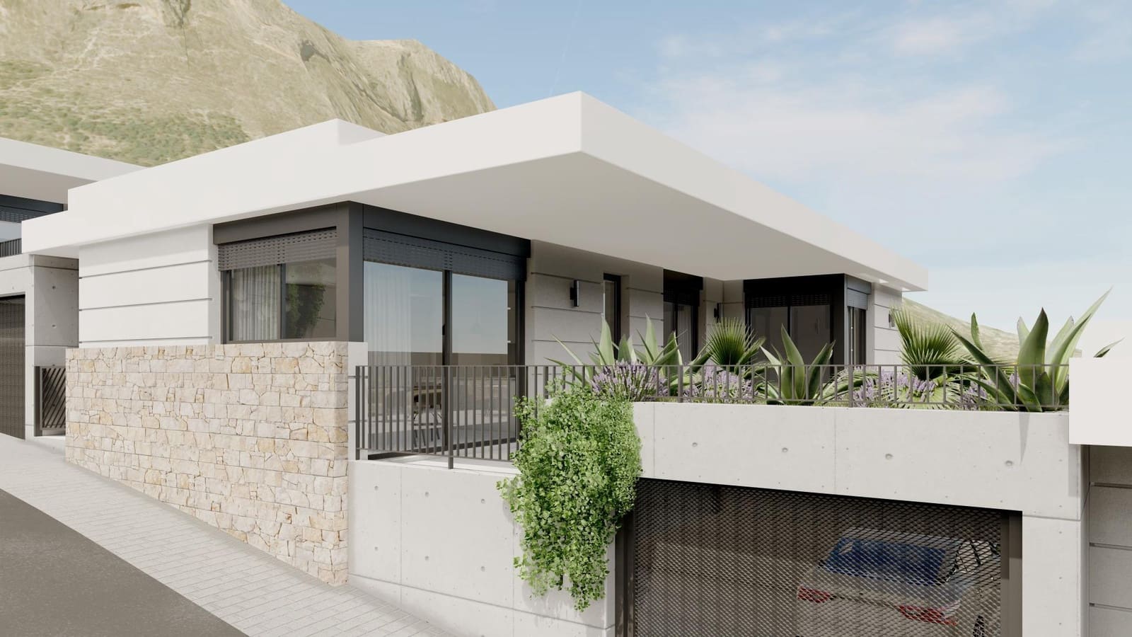 3 sypialnia Willa na sprzedaż w Polop z basenem garażem - 480 000 € (Ref: 10015586)