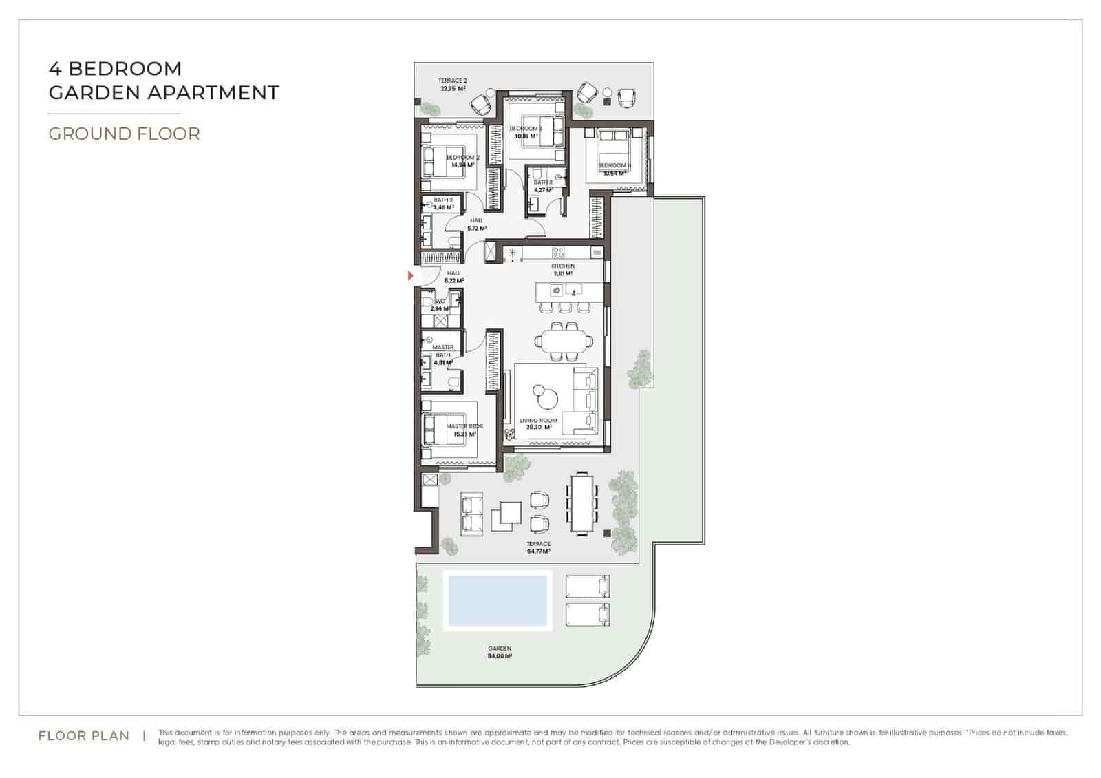 3 sovrum Lägenhet till salu i Bel-Air med pool - 2 078 000 € (Ref: 10020933)