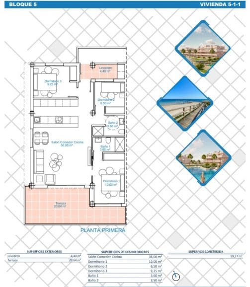 3 Zimmer Apartment zu verkaufen in Pilar de la Horadada mit Pool Garage - 299.900 € (Ref: 10025623)