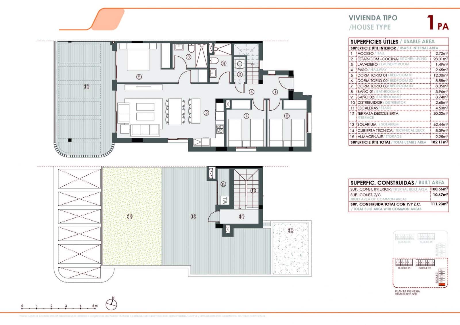 3 Zimmer Penthouse zu verkaufen in El Limonar mit Pool - 415.000 € (Ref: 10098414)