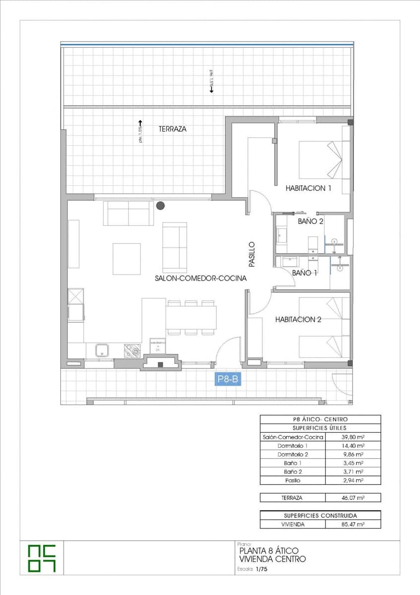 2 soverom Penthouse til salgs i La Villajoyosa / Vila Joiosa med svømmebasseng - € 575 000 (Ref: 10166674)