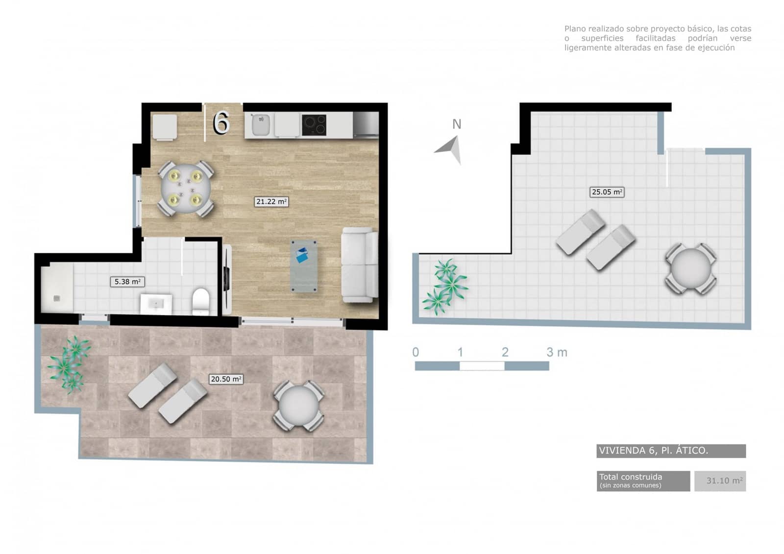 1 soverom Penthouse til salgs i Torrevieja med svømmebasseng garasje - € 200 000 (Ref: 10173948)