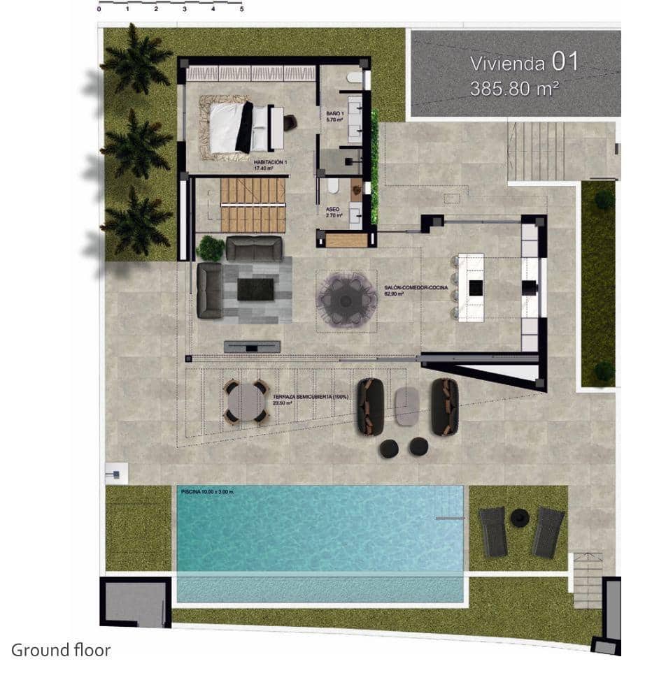 3 makuuhuone Huvila myytävänä paikassa Polop mukana uima-altaan 
autotalli - 725 000 € (Ref: 8085544)