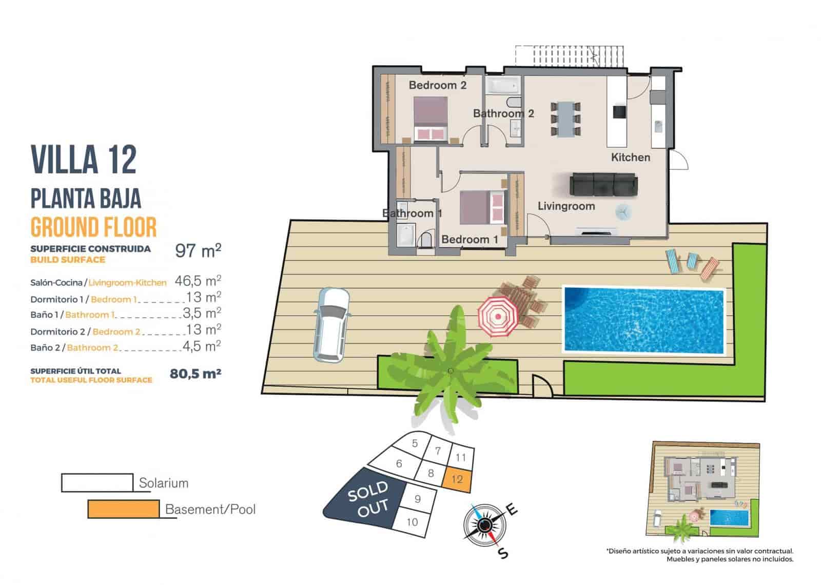 2 chambre Villa/Maison à vendre à Finestrat avec piscine garage - 599 000 € (Ref: 8663249)