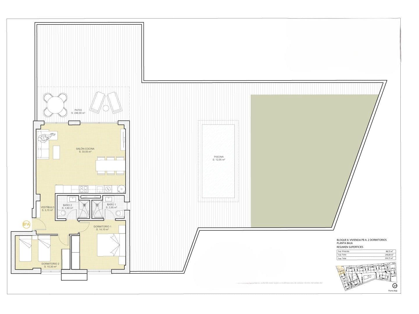 2 quarto Estúdio para venda em Finestrat com piscina - 470 000 € (Ref: 8888496)
