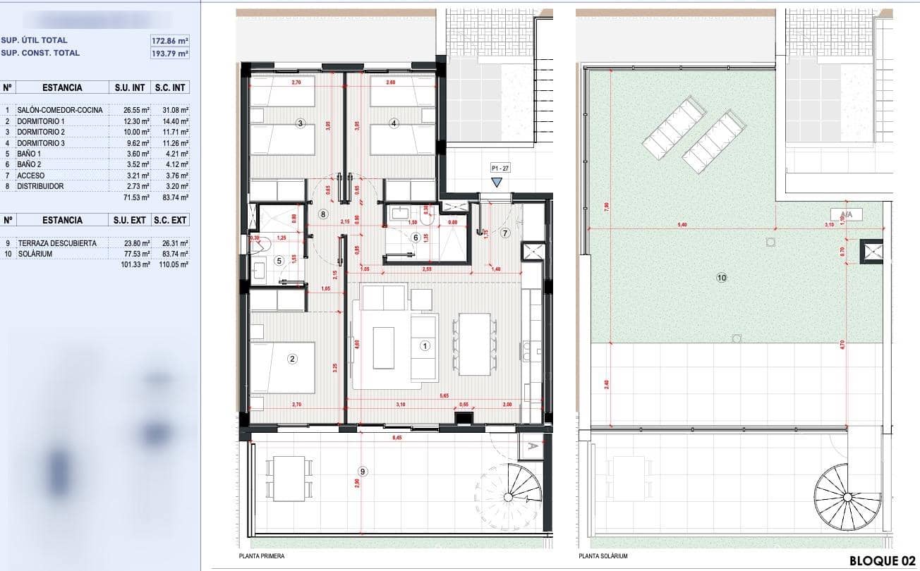 3 quarto Apartamento para venda em Finestrat com piscina - 415 000 € (Ref: 9003507)