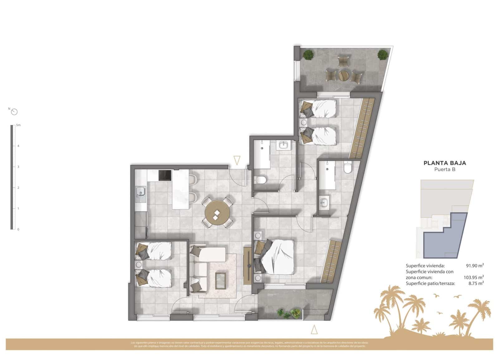 3 Zimmer Studio zu verkaufen in Guardamar del Segura mit Pool - 334.500 € (Ref: 9020824)