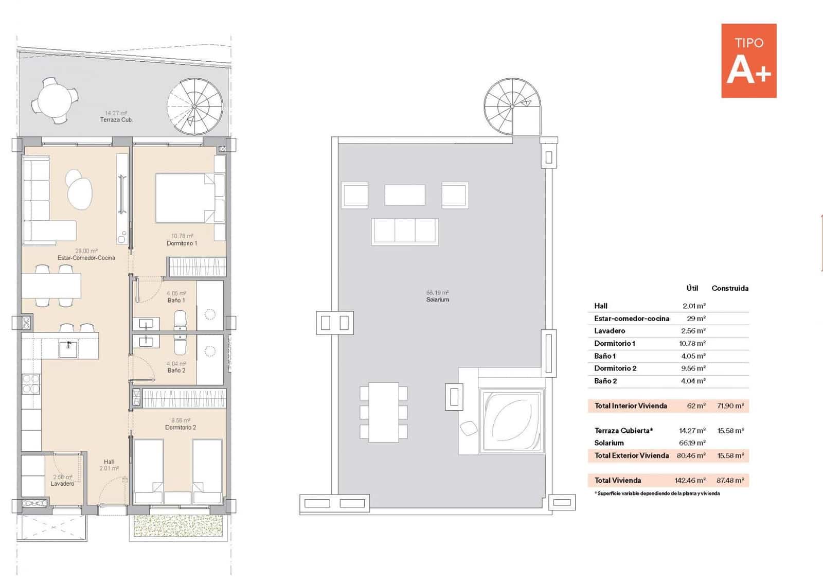 2 makuuhuone Kattohuoneisto myytävänä paikassa La Nucia mukana uima-altaan - 420 025 € (Ref: 9076224)
