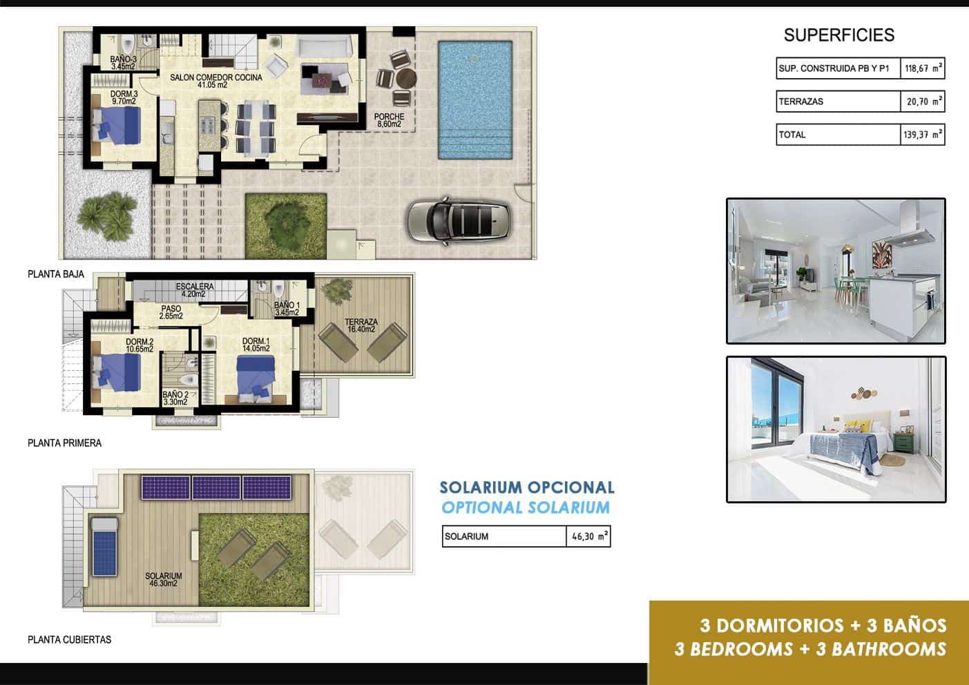 3 makuuhuone Huvila myytävänä paikassa Orihuela - 389 000 € (Ref: 9104569)